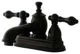 4"Centerset Lavatory Faucet, Heritage Spout, Metal Handle, Oil Rubbed Bronze