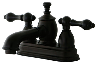 4"Centerset Lavatory Faucet, Heritage Spout, Metal Handle, Oil Rubbed Bronze