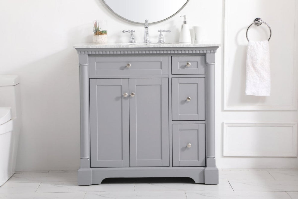 Home Living 36" Single Bathroom Vanity, Gray