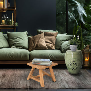 Recycled Teak Wood End Table