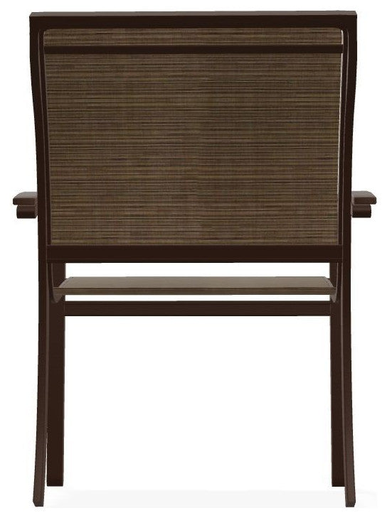 Bazza Sling Stackable Outdoor Dining Chair, Bark/Kona