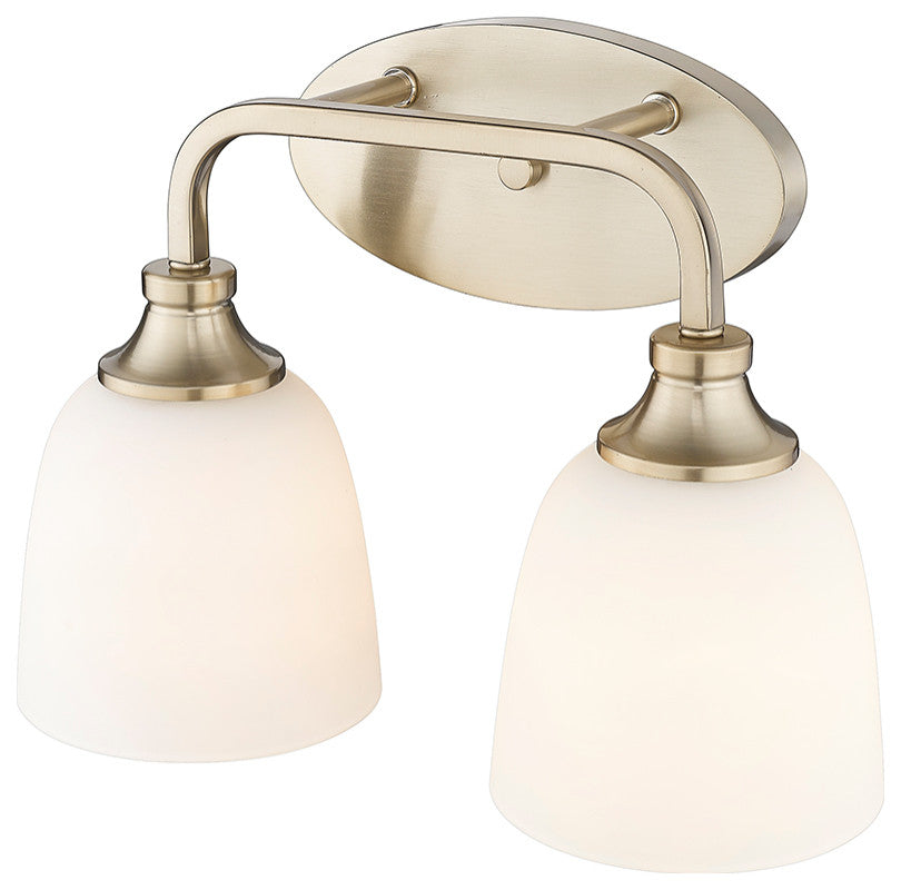 Alberta 2 Light 15" Modern Gold Bathroom Vanity Light