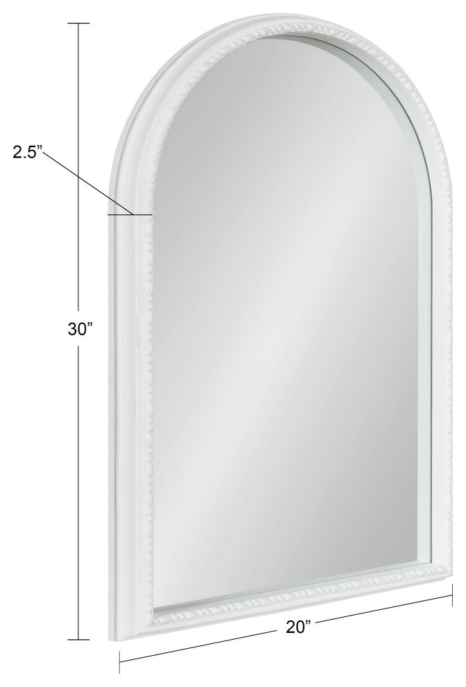 Astele Framed Arch Mirror, White 20x30