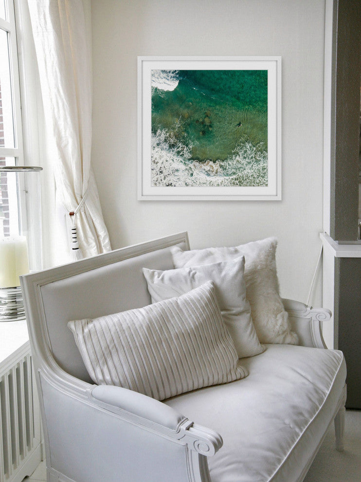 "Surf Crash" Framed Print by Karolis Janulis