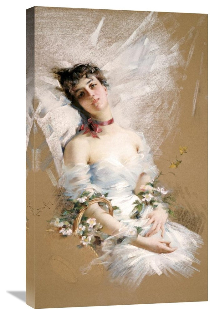 "Reclining Beauty With Baskets of Flowers" Artwork