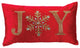 Beaded Joy and Noel Holiday Pillow, Set of 2