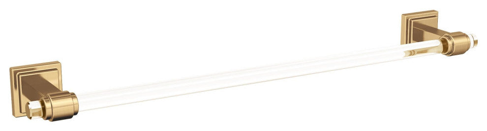 Amerock Glacio Contemporary Towel Bar, Clear/Champagne Bronze, 18" Center-to-Cen