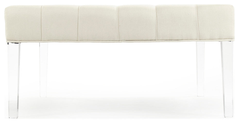 Raylen Ottoman, Cream Cotton