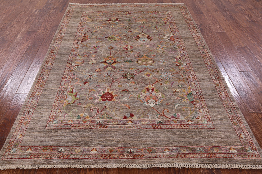 Handmade Persian Tabriz Rug 5' 9" X 8' 0" Q7611