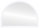 Pescara Framed Mantel Mirror, Crescent Cathedral, 38.4"x27.4", Linen White