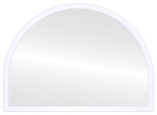 Pescara Framed Mantel Mirror, Crescent Cathedral, 38.4"x27.4", Linen White