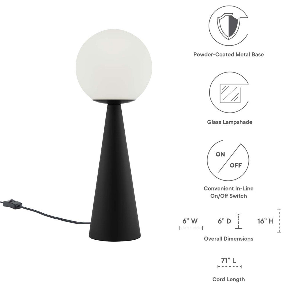 Apex Glass Globe Glass Table Lamp