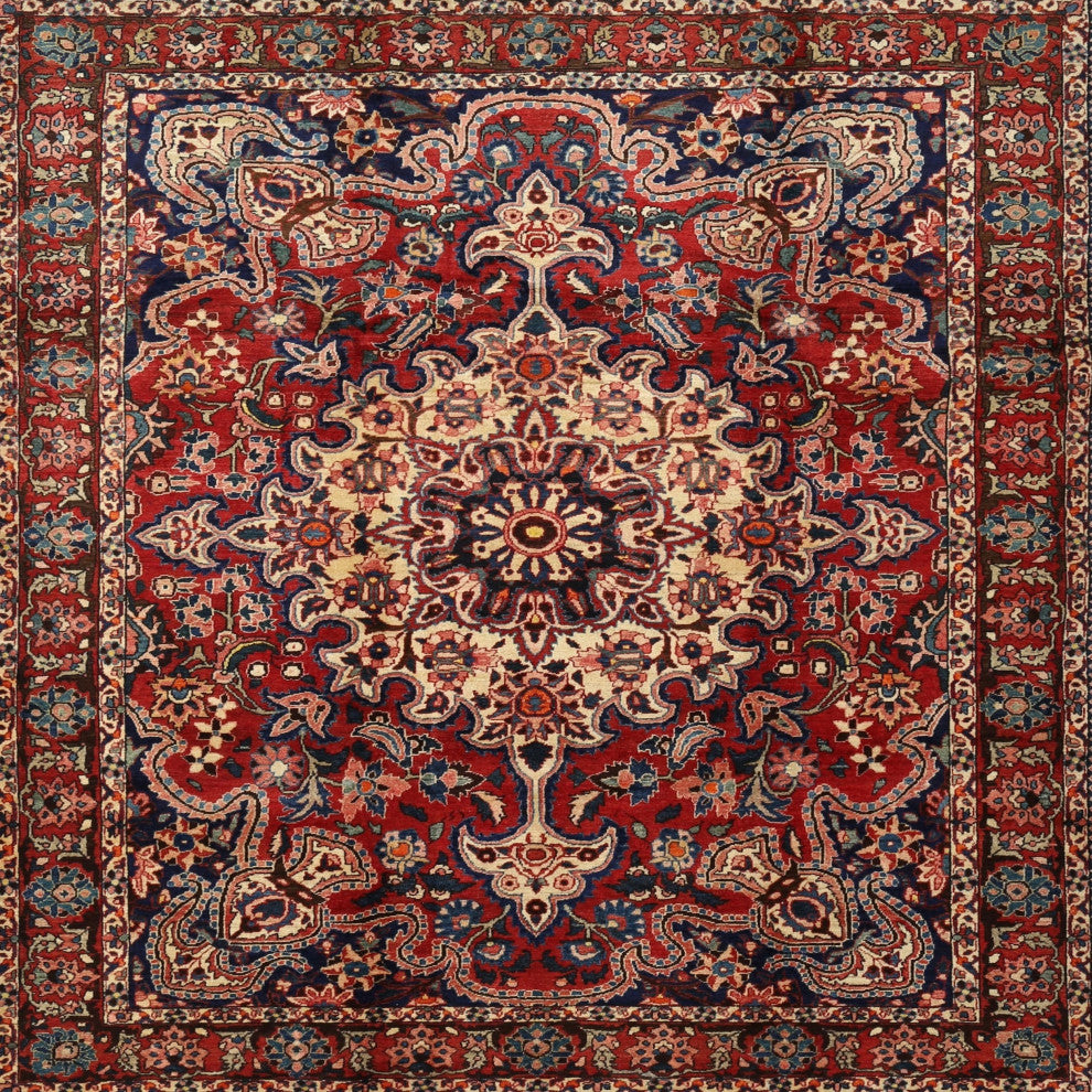 Ahgly Company Indoor Square Traditional Area Rugs, 7' Square