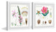 "Growing Pink Diptych" Framed Prints, 18"x18", 2-Piece Set