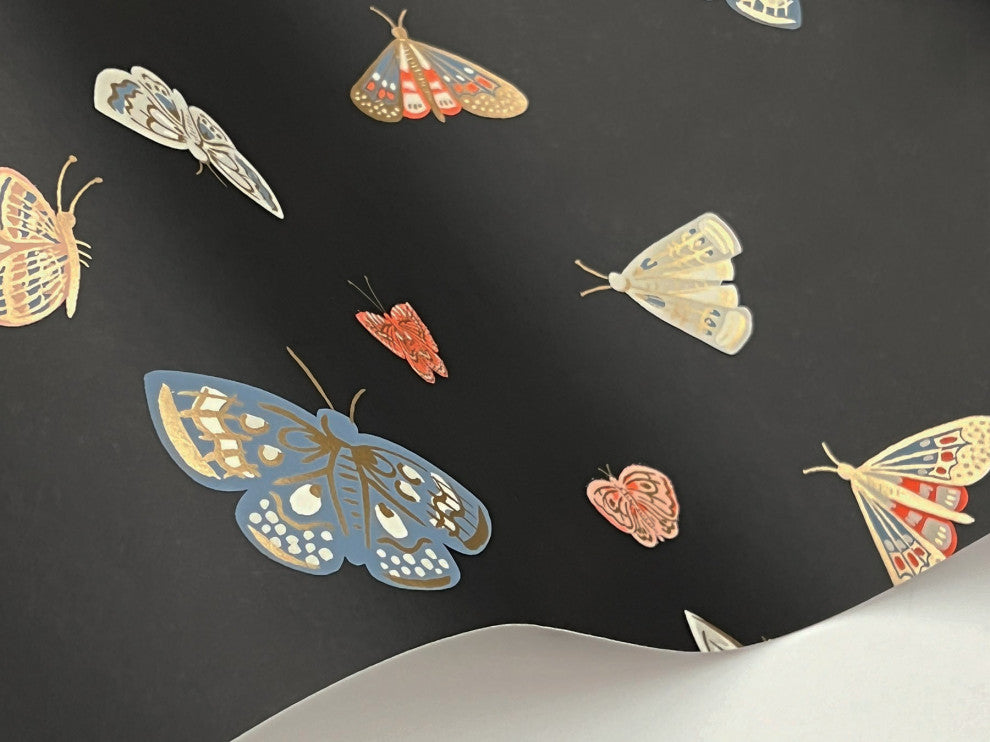 Butterfly House Black Wallpaper