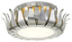 Crystorama 510-SA, 3-Light Ceiling Mount, Antique Silver
