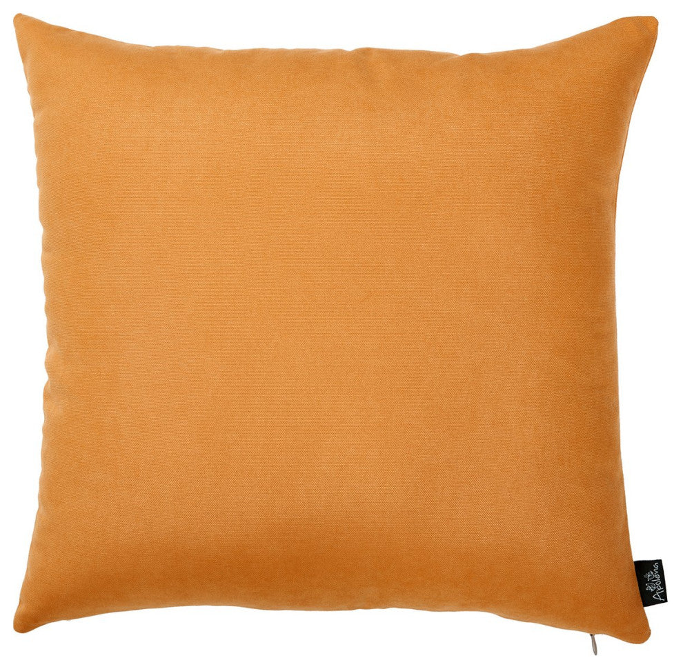 Set Of Four 18" Orange And White Pumpkin Spice Throw Pillow Covers