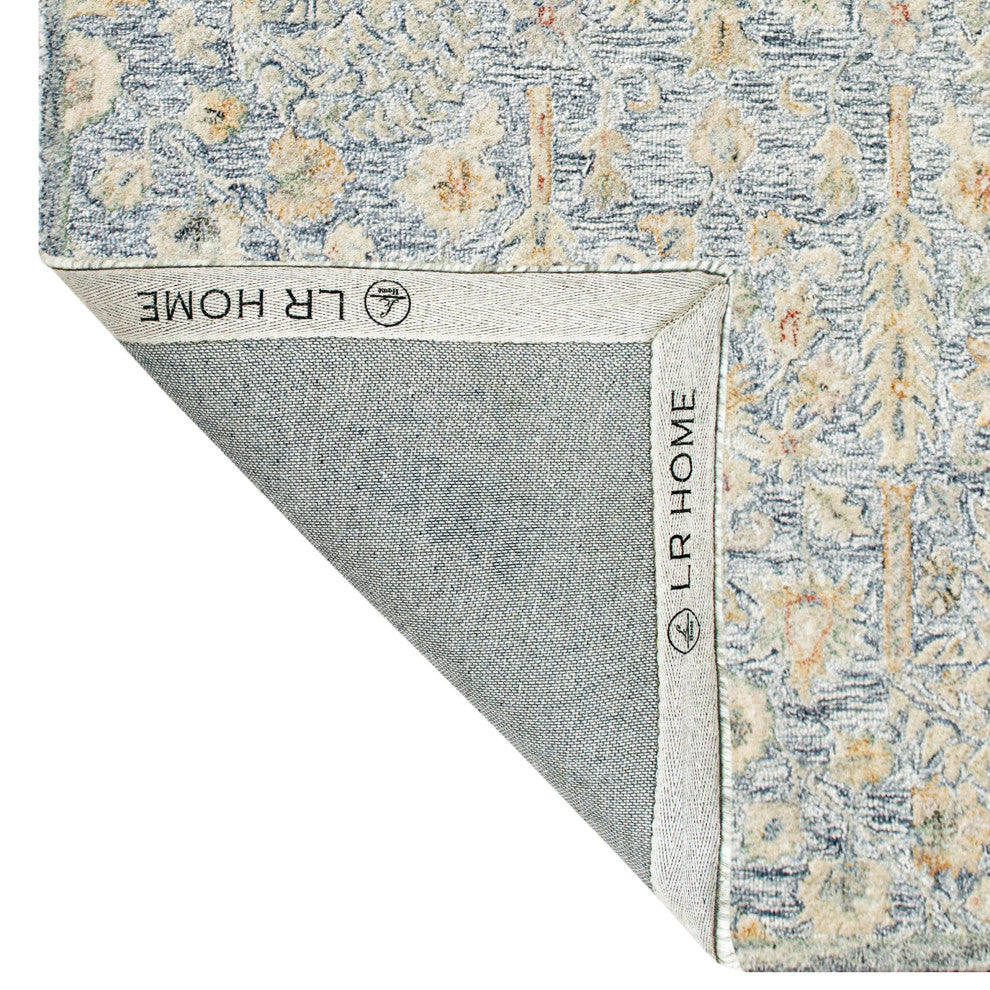 Ox Bay Vin Lex Abstract Hand-Tufted Area Rug, Slate Blue, 7'9" X 9'9"