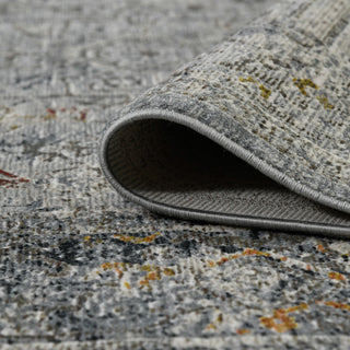 Fairmont Hennasie Area Rug, Silver, 5'3" x 7'10", Bordered