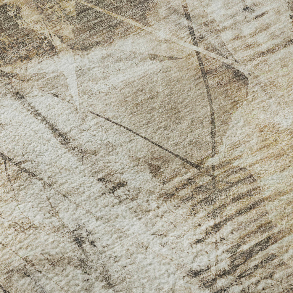 Premium Machine Washable Mayfield AMF560 Beige 3' x 5' Rug