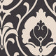 Modern Damask Wallpaper, Black and Taupe, Set of 4 Bolts