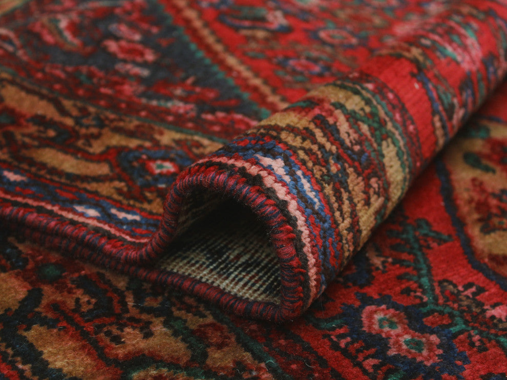Fine Vintage Distressed Skyler Red Runner