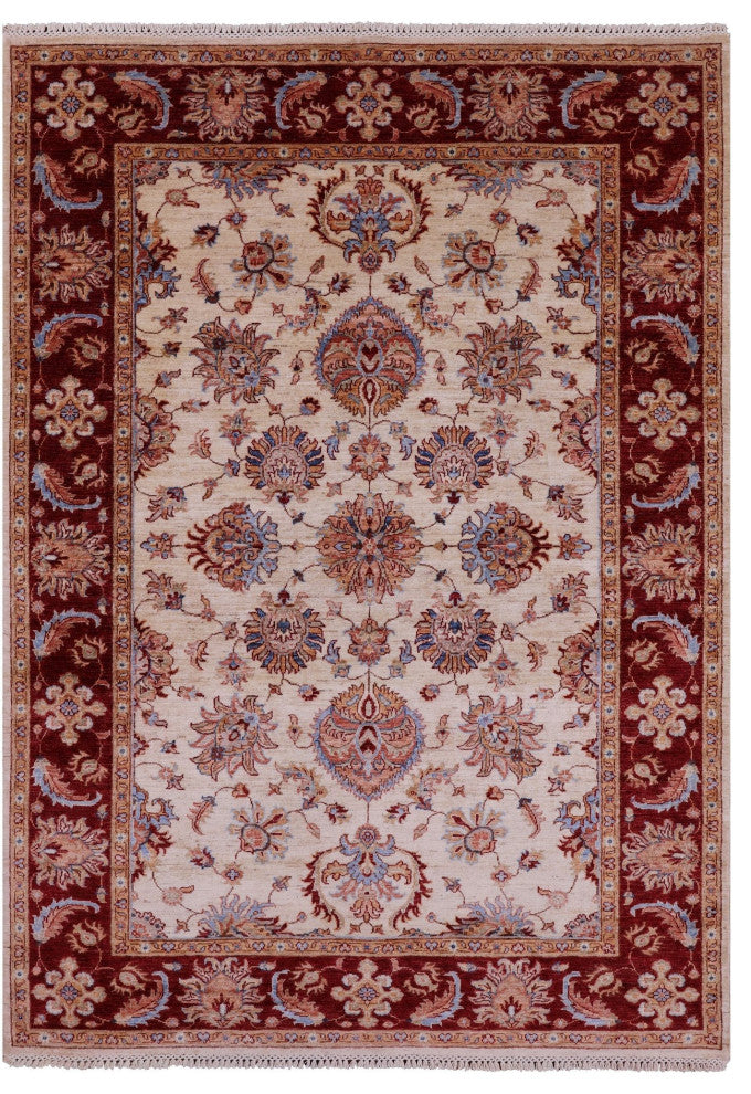 5' 7" X 7' 10" Persian Tabriz Hand Knotted Wool Rug - Q12793