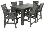 Weatherly 7-Piece Rectangle Counter-Height Dining Set, Coastal Teak