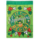Flag  Double Applique  Welcome Shenanigen Polyester Garden