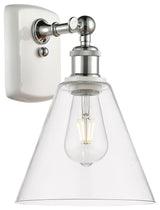 Innovations 516-1W-WPC-GBC-82 1-Light Sconce, White, Polished Chrome