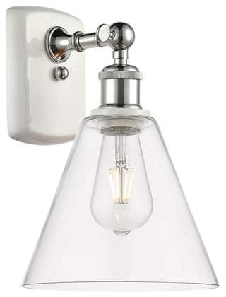 Innovations 516-1W-WPC-GBC-82 1-Light Sconce, White, Polished Chrome