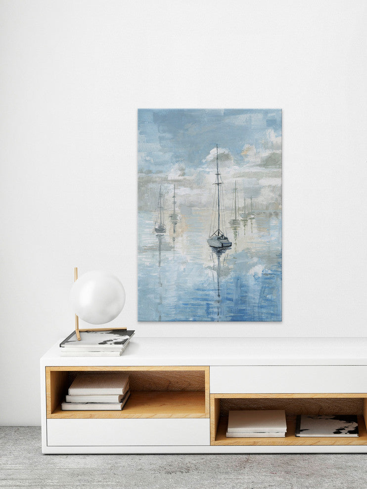"Calm Clouds" Painting Print on Wrapped Canvas, 12"x18"