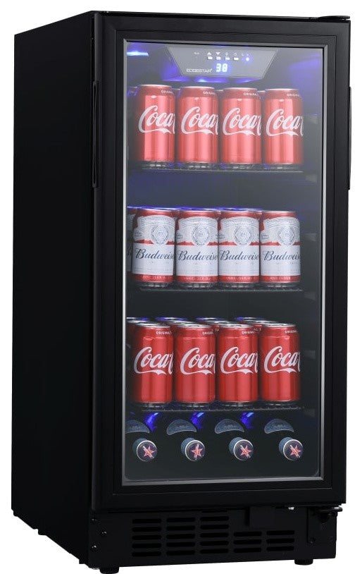EdgeStar BBR901BL 15"W 80 Can Built-In Beverage Center - Black