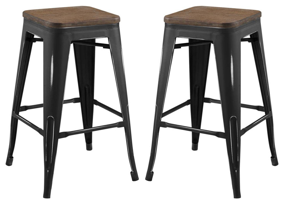 Promenade Counter Stool Set of 2-Black