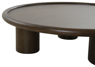Strauss Contemporary Brown Ash Round Coffee Table