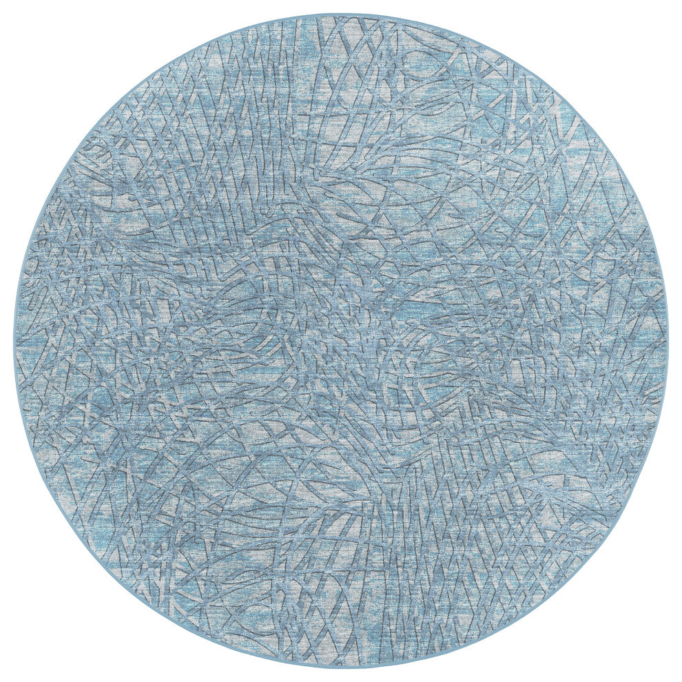 Winslow WL2 Indigo 4' x 4' Round Rug