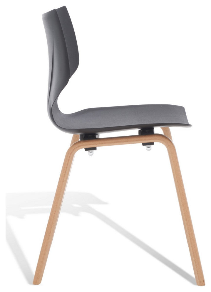 Safavieh Couture Darnel Molded Plastic Dining Chair, Black/Natural