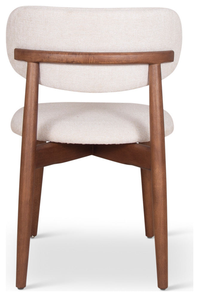Lucia Side Chair, Set of 2, Harvest Jute Upholstery, Nogal