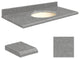 Quartz 31"x22" Vanity Top, Single Faucet Hole, Urban Grey, Biscuit Bowl