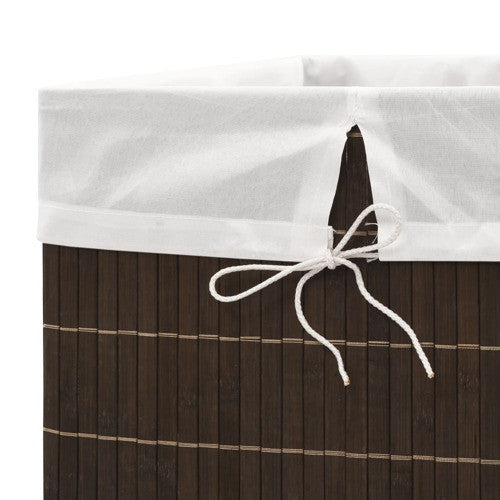 vidaXL Laundry Basket Laundry Hamper Dirty Clothes Basket Rectangular Dark Brown