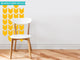 Chevron Arrows Fabric Wall Decals, Set of 26 Chevron Decals, Yellow Orange