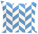 Zigzag Jag Geometric Print Pillow, Brighter Sky, 20"x20"