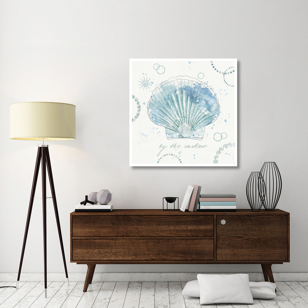 "Coastal Splash II" Digital Paper Print by Katie Pertiet, 42"x42"