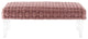 Prologue Woven Performance Velvet Ottoman, Dusty Rose