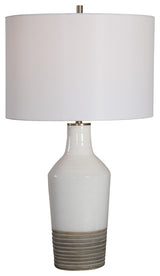 Uttermost Dakota White Crackle Table Lamp