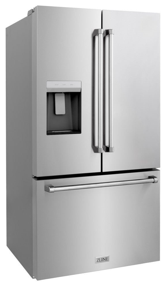 ZLINE 36" Standard Depth Refrigerator, Stainless With Water Dispenser RSM-W-36
