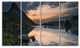 Stunning Sunrise over Lake Panorama, Landscape Canvas Print, 48"x28", 4 Panels