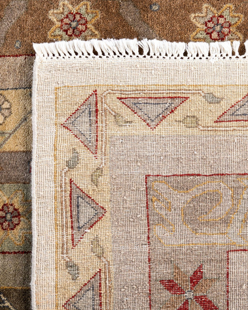Ikat One-of-a-Kind Hand-Knotted Area Rug Beige, 8' 1" x 10' 4"