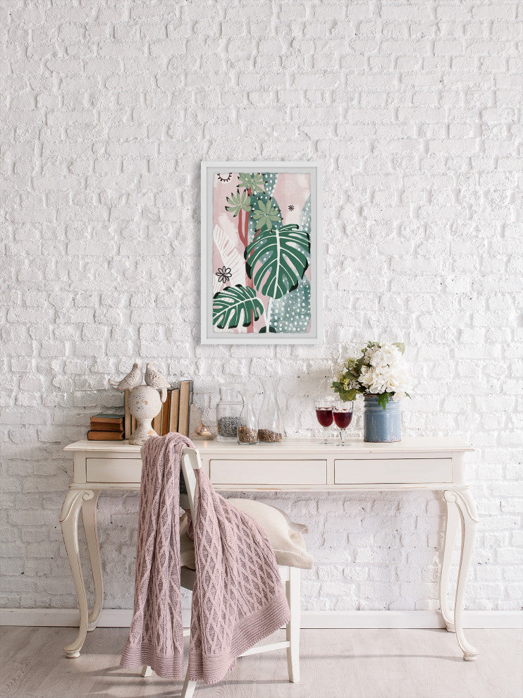 "Variegated Monstera" Framed Painting Print