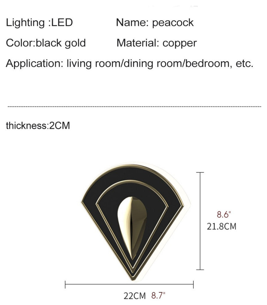 Manacor | Creative Copper LED Wall Light, 1 Head, Cool Light